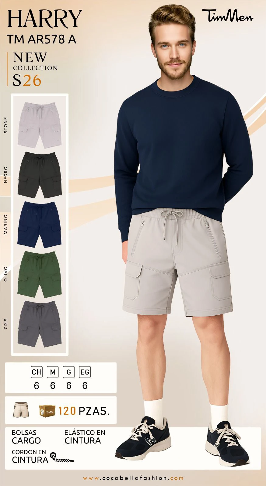 Shorts cargo HARRY-TM AR578 A