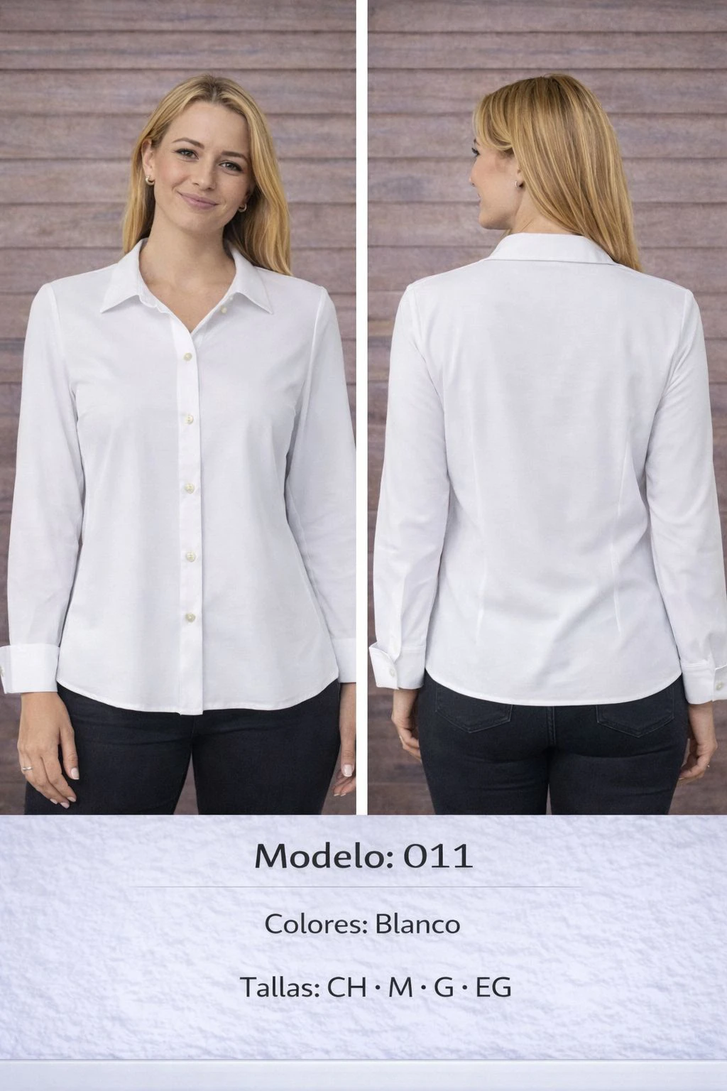Camisa de manga larga para mujer-011