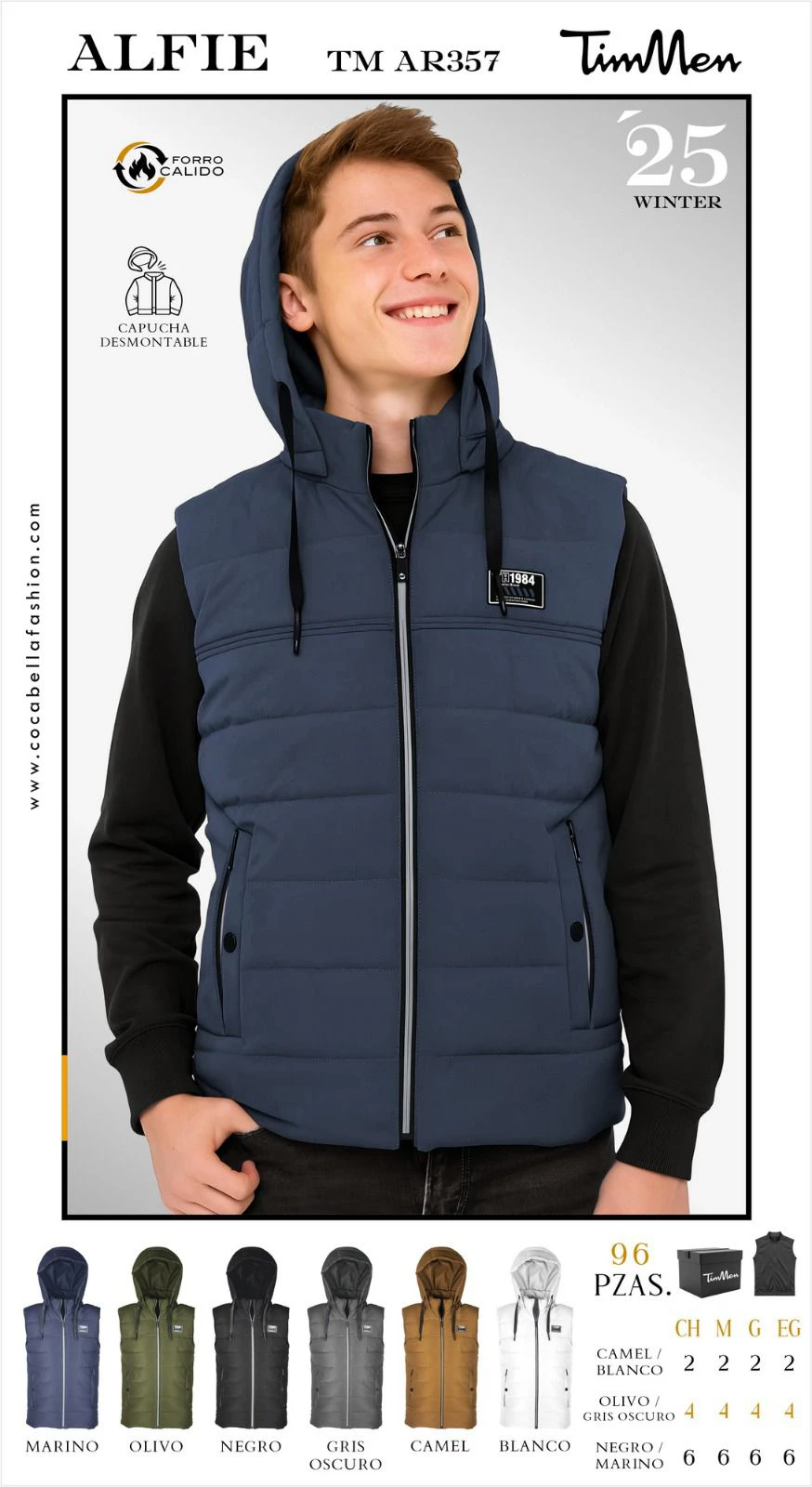 Chaleco acolchado con capucha Alfie-TM AR357