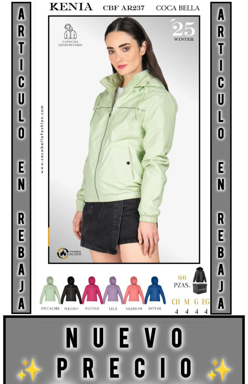 Chamarra con capucha desmontable Kenia-CBF-AR237