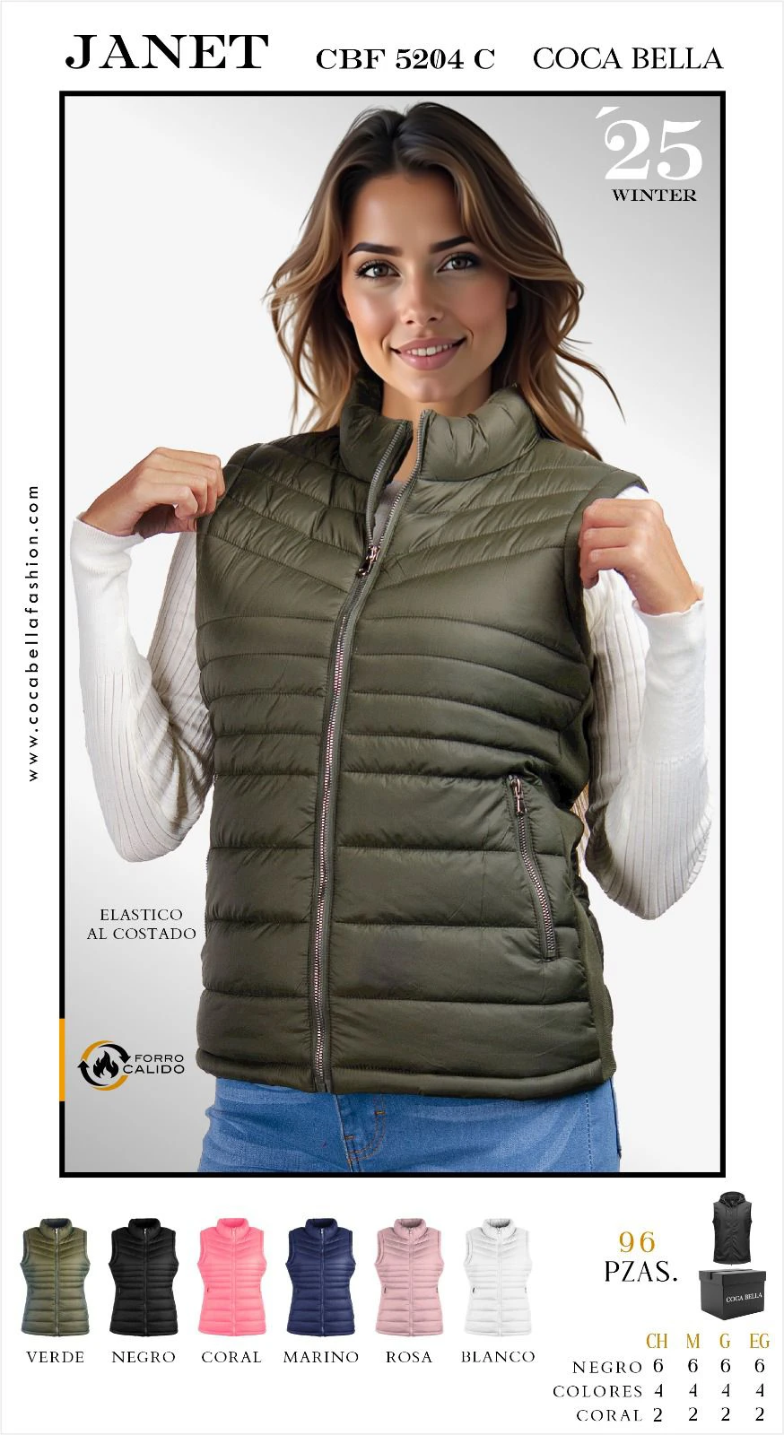 Chaleco Acolchado de Invierno para Mujer Janet-CBF 5204 C