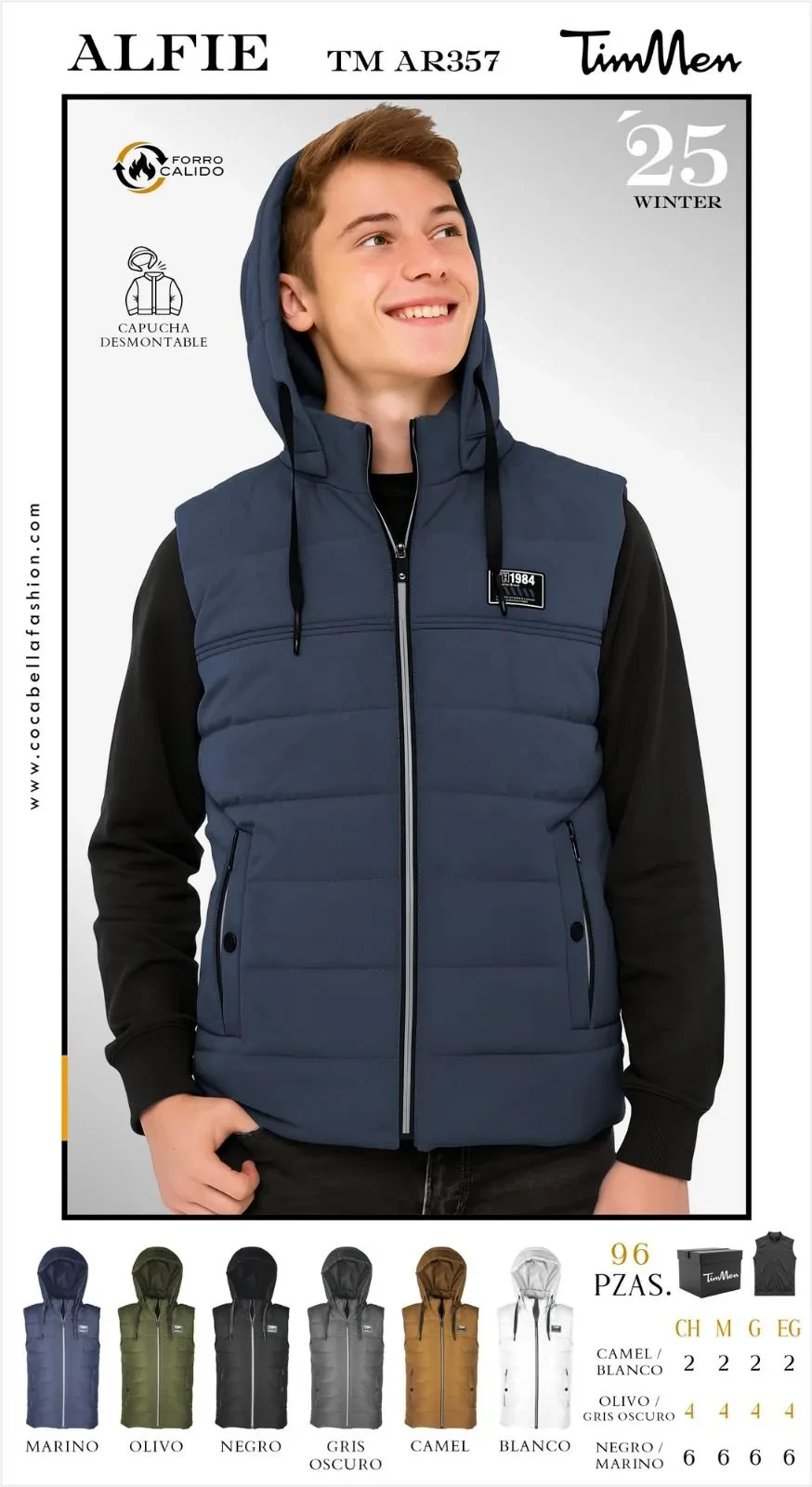 Chaleco Acolchado con Capucha Alfie-TM-AR357