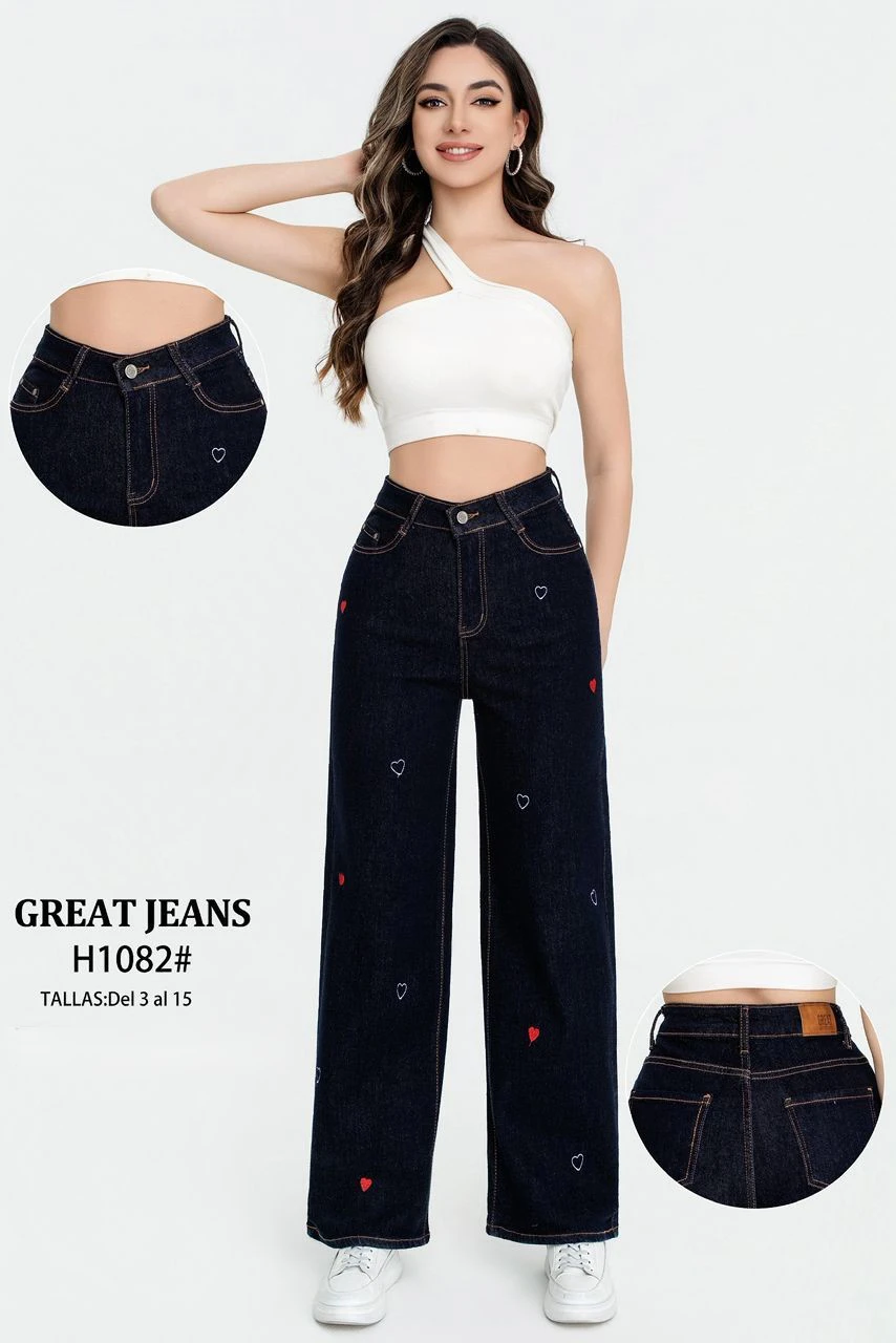 Jeans de corte Holgado Great Jeans-H1082