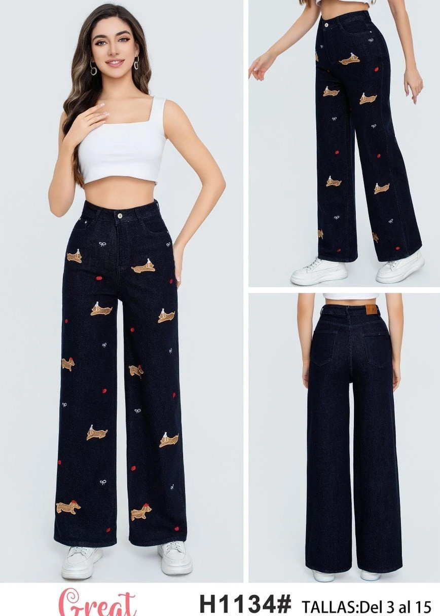 Jeans de corte Holgado Great Jeans-H1134