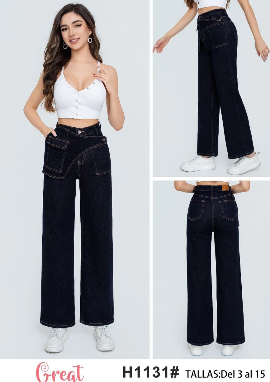 Jeans de corte Holgado con Bolsillo Great Jeans-H1131