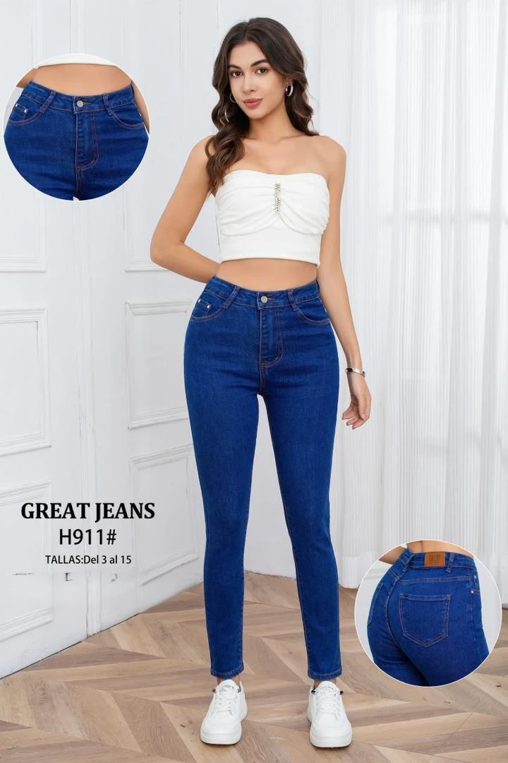 Jeans skinny para mujer-H911