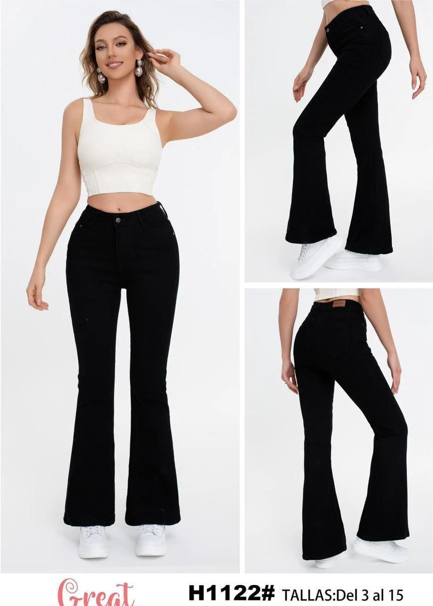 Jeans de Mujer Corte Acampanado-H1122