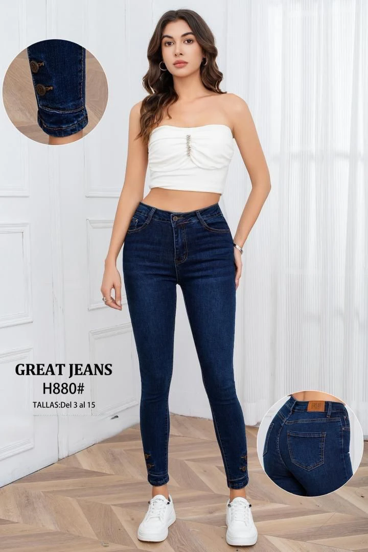 Jeans de mujer corte skinny-H880