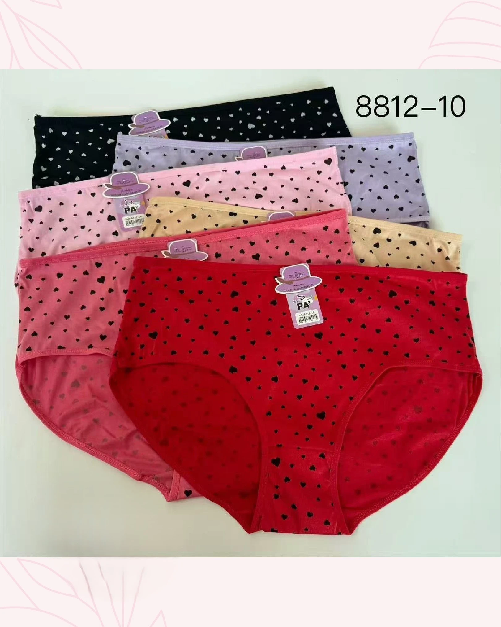 Braguitas con estampado de corazones-8812-10
