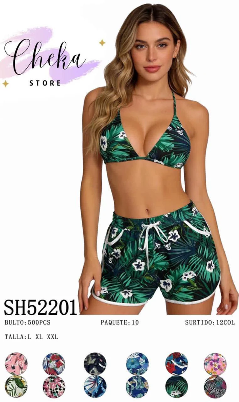 Shorts con Estampado Tropical-SH52201