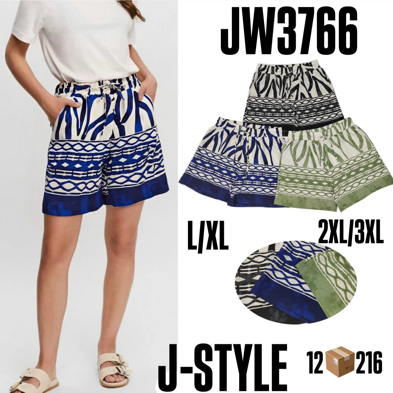 Shorts estampados de playa-JW3766