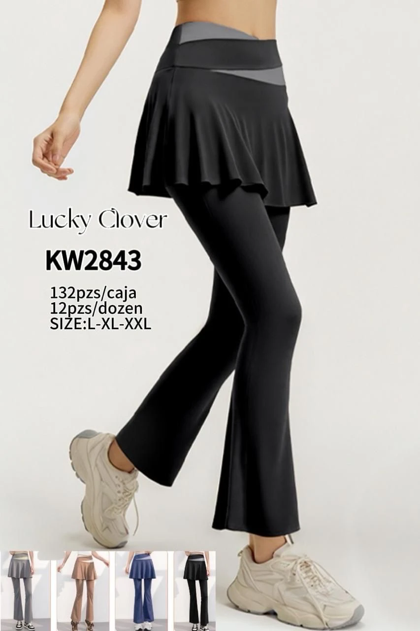 Leggings deportivos con falda-KW2843