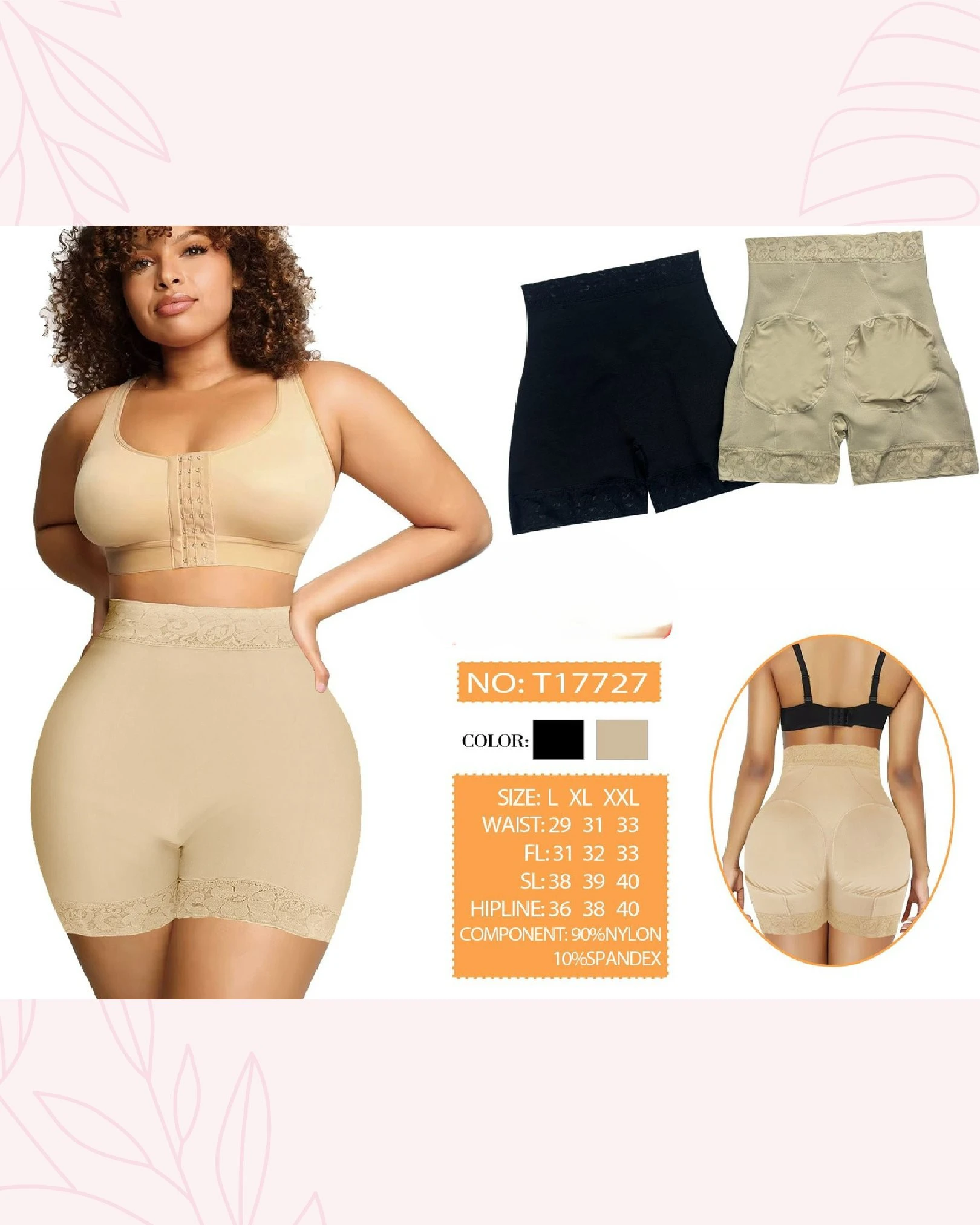 Faja Short Reductora con Encaje-T17727