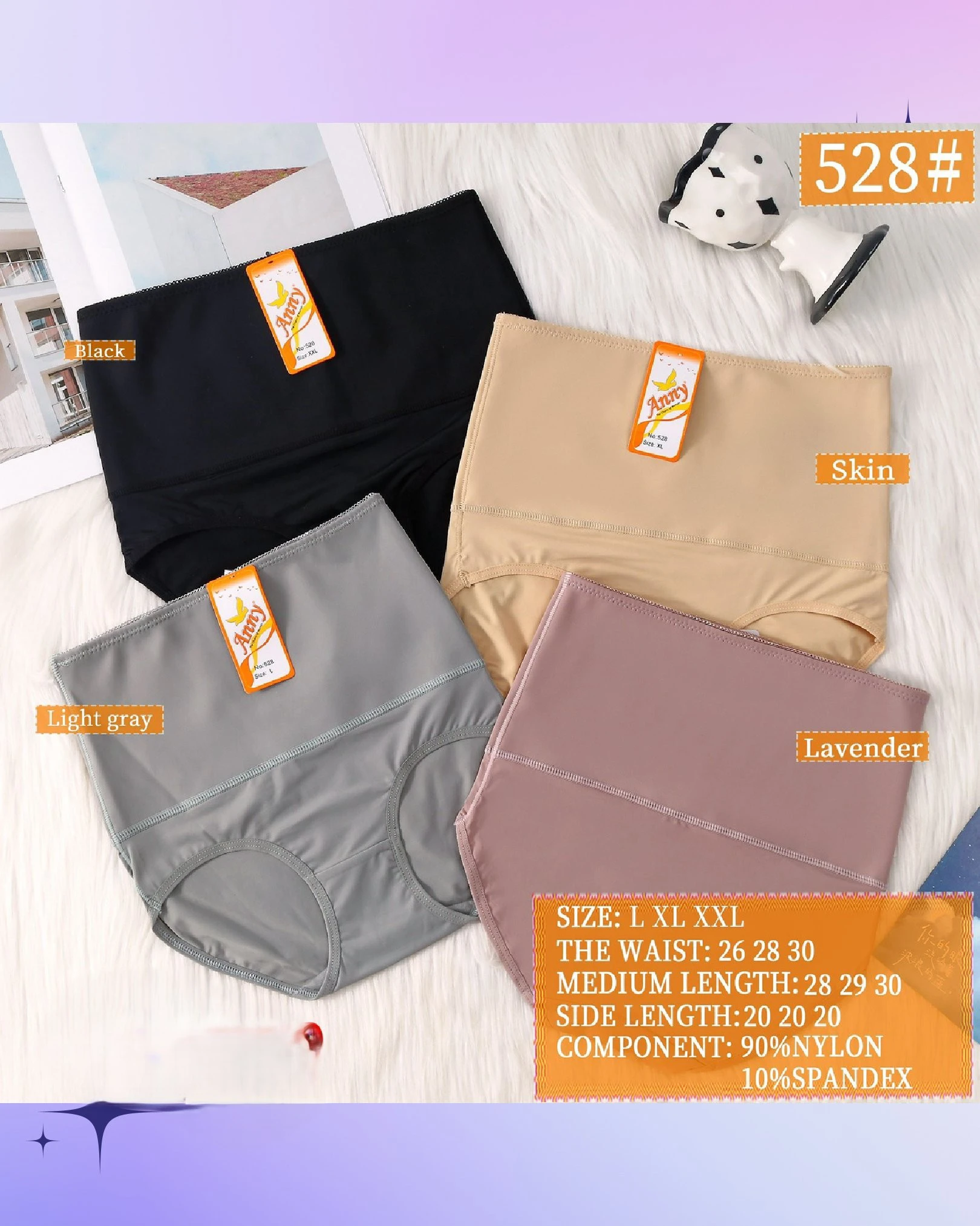 Pantaletas de talle alto para mujer-528