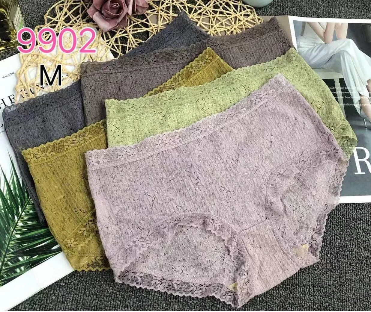 Pantaletas de encaje para mujer-9902