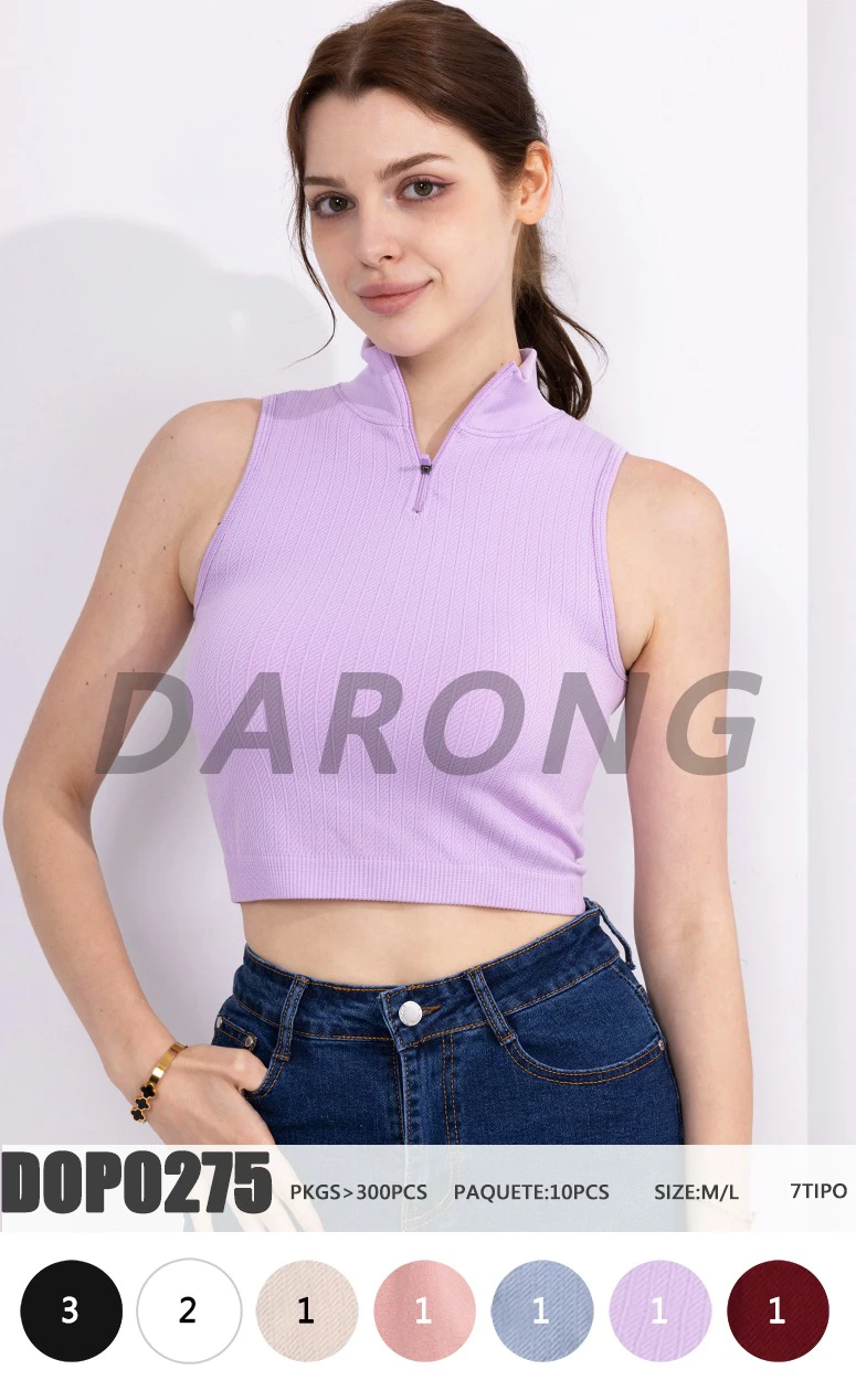 Top cuello con cierre-DOP0275