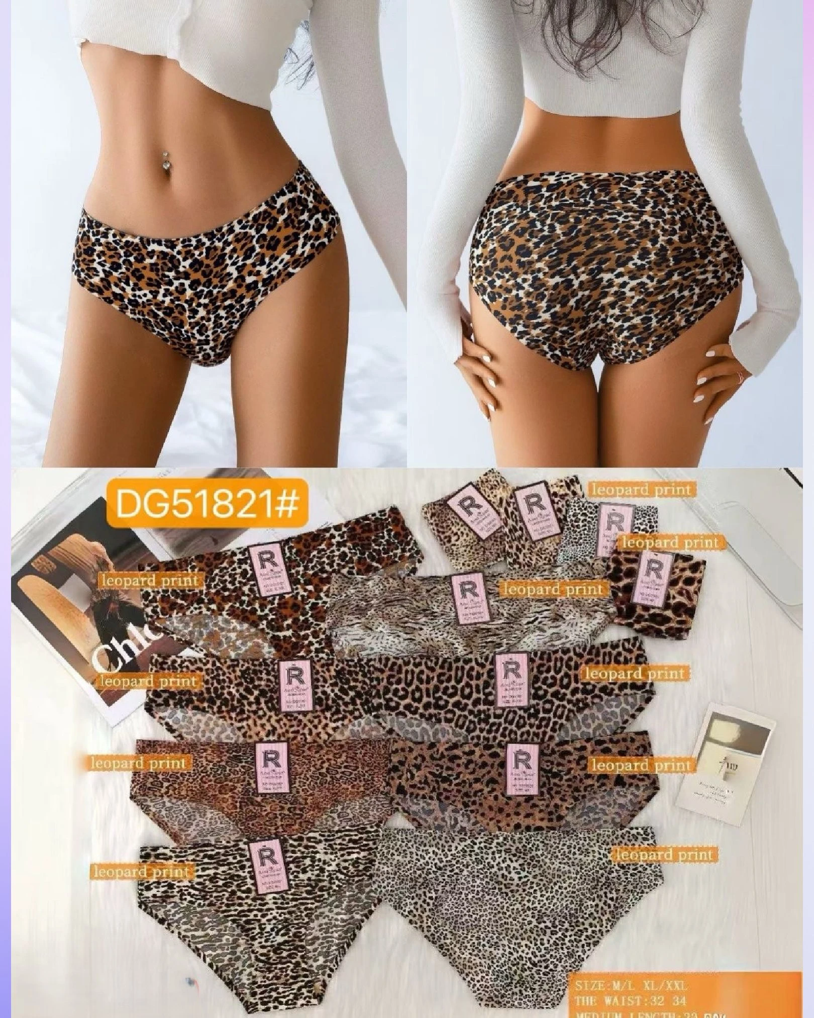 Braguitas con estampado de leopardo-DG51821