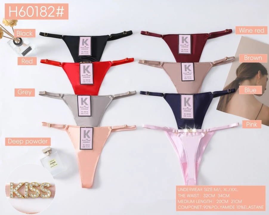 Tanga de mujer con detalle de brillo-H60182