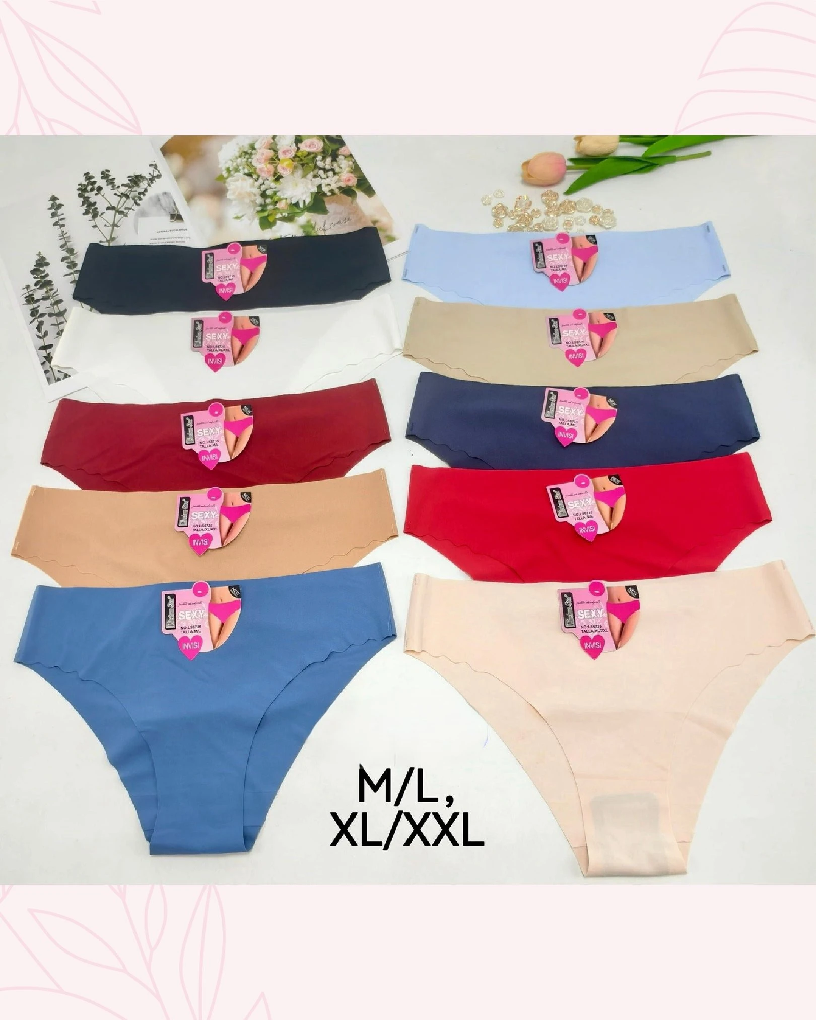 Braguitas invisibles sin costuras-LS8715