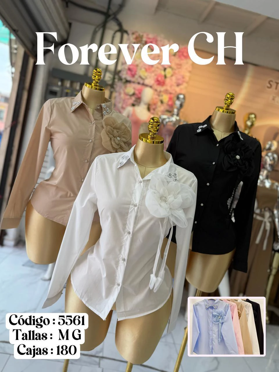Camisa Forever CH con Flor-5561