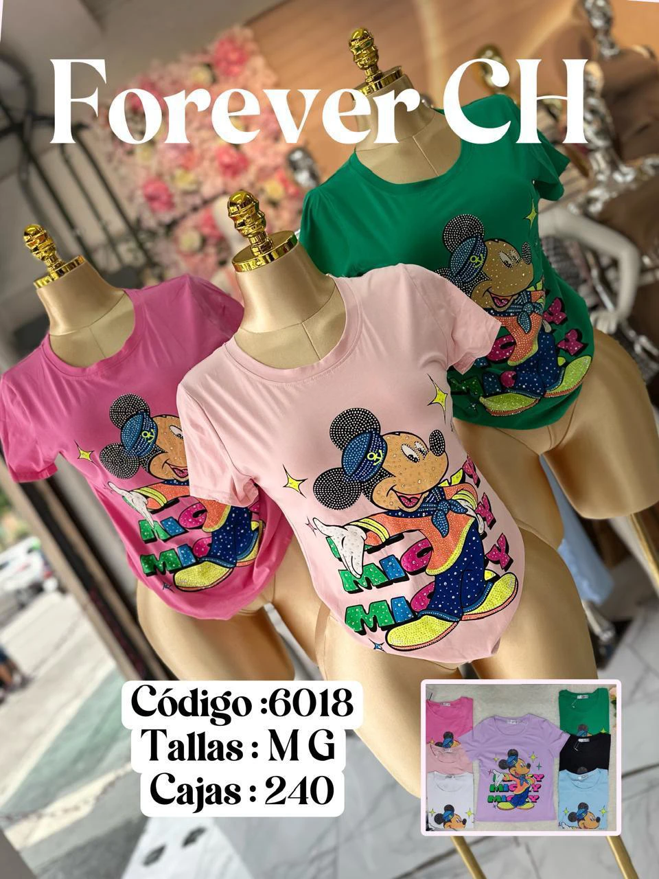 Camisetas estampadas Forever CH-6018
