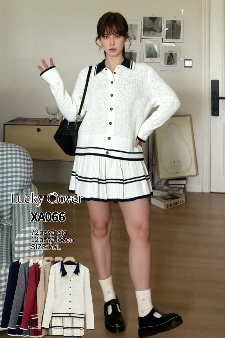 Conjunto falda y cardigan-XA066