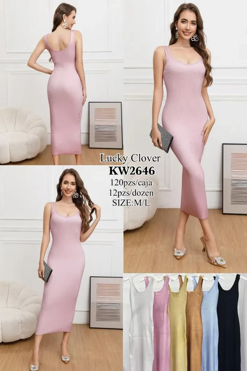 Vestido Largo Con Tirantes-KW2646