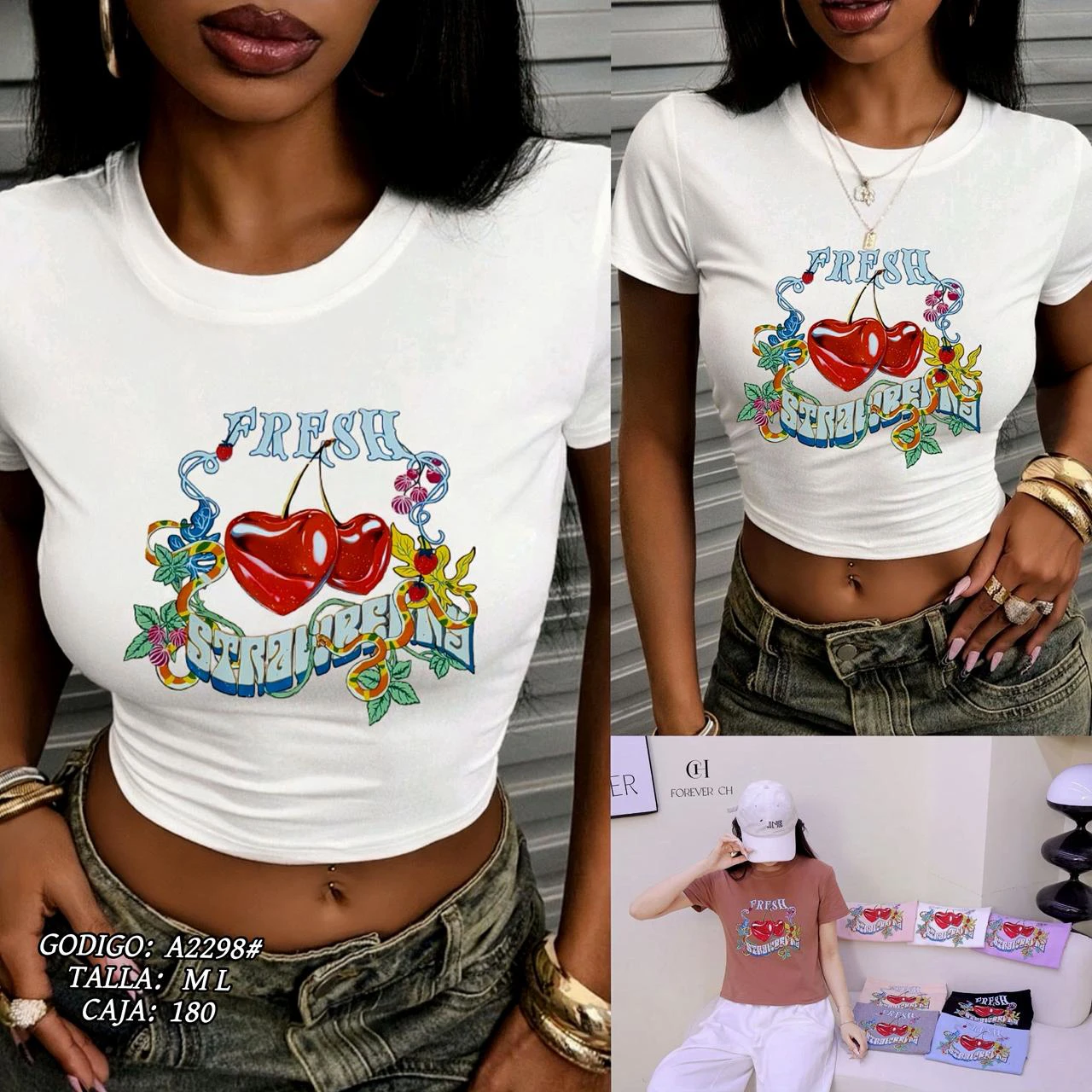Blusa Estampado Cerezas-A2298