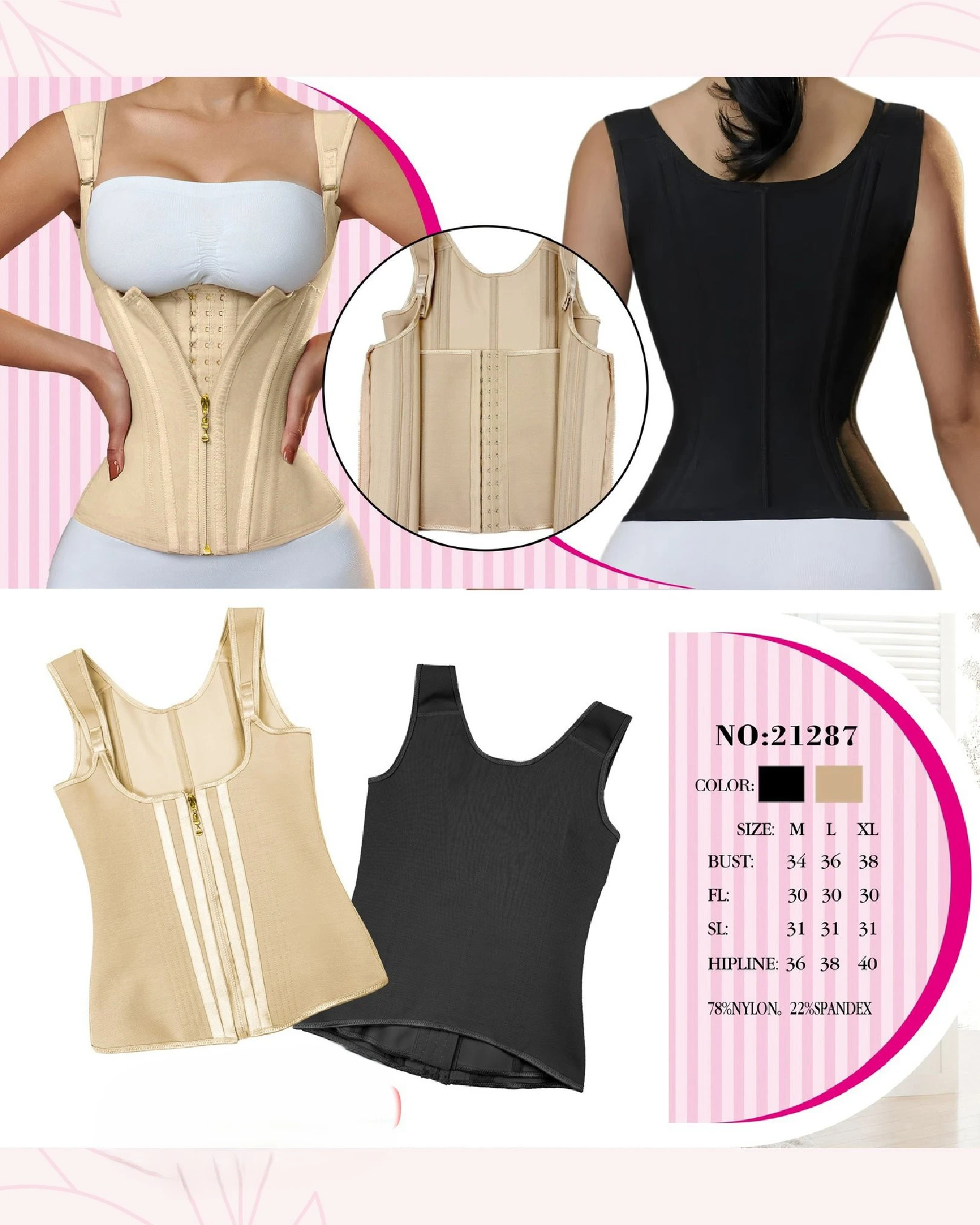 Faja Corset Reductor con Tirantes-21287