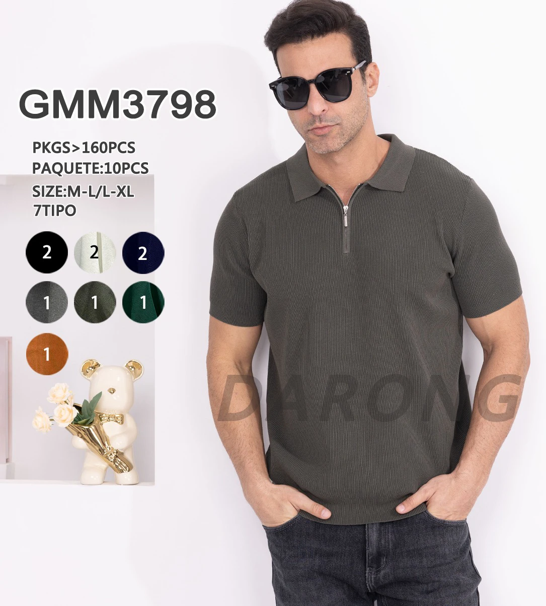 Polo con cremallera-GMM3798