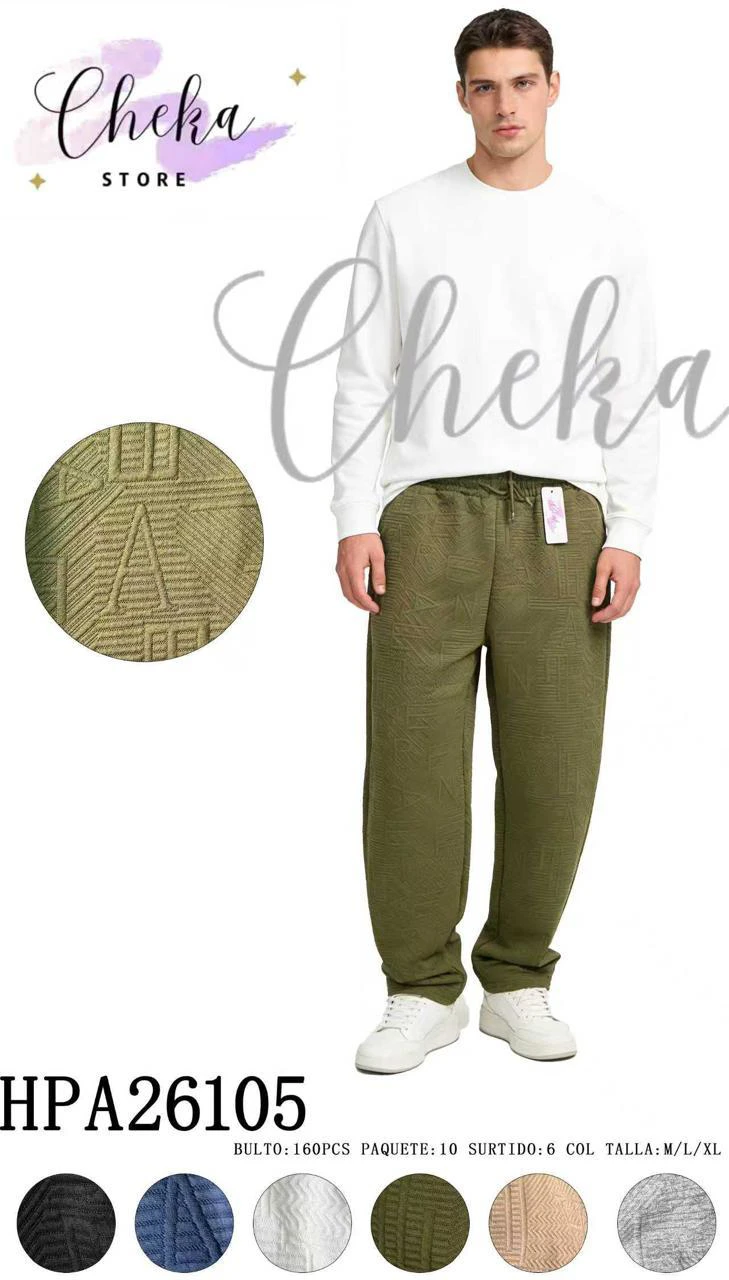 Pantalones Jogger con textura-HPA26105