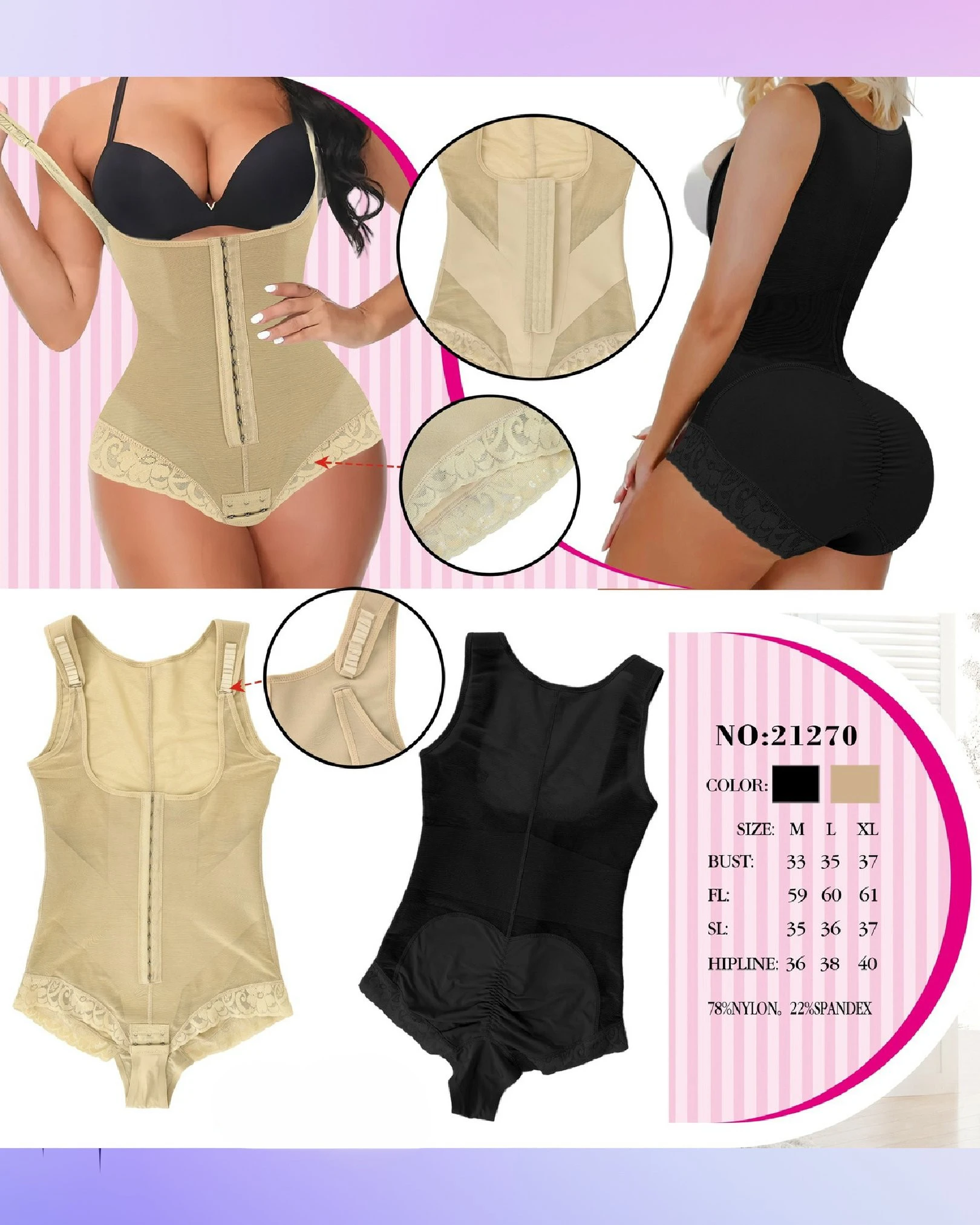 Faja moldeadora de cuerpo completo-21270
