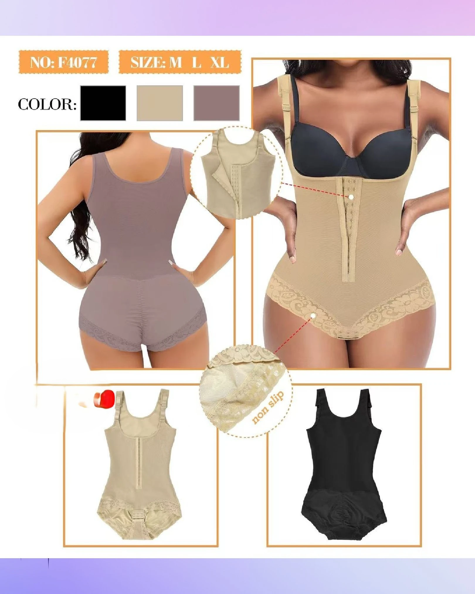 Faja reductora moldeadora tipo body-F4077