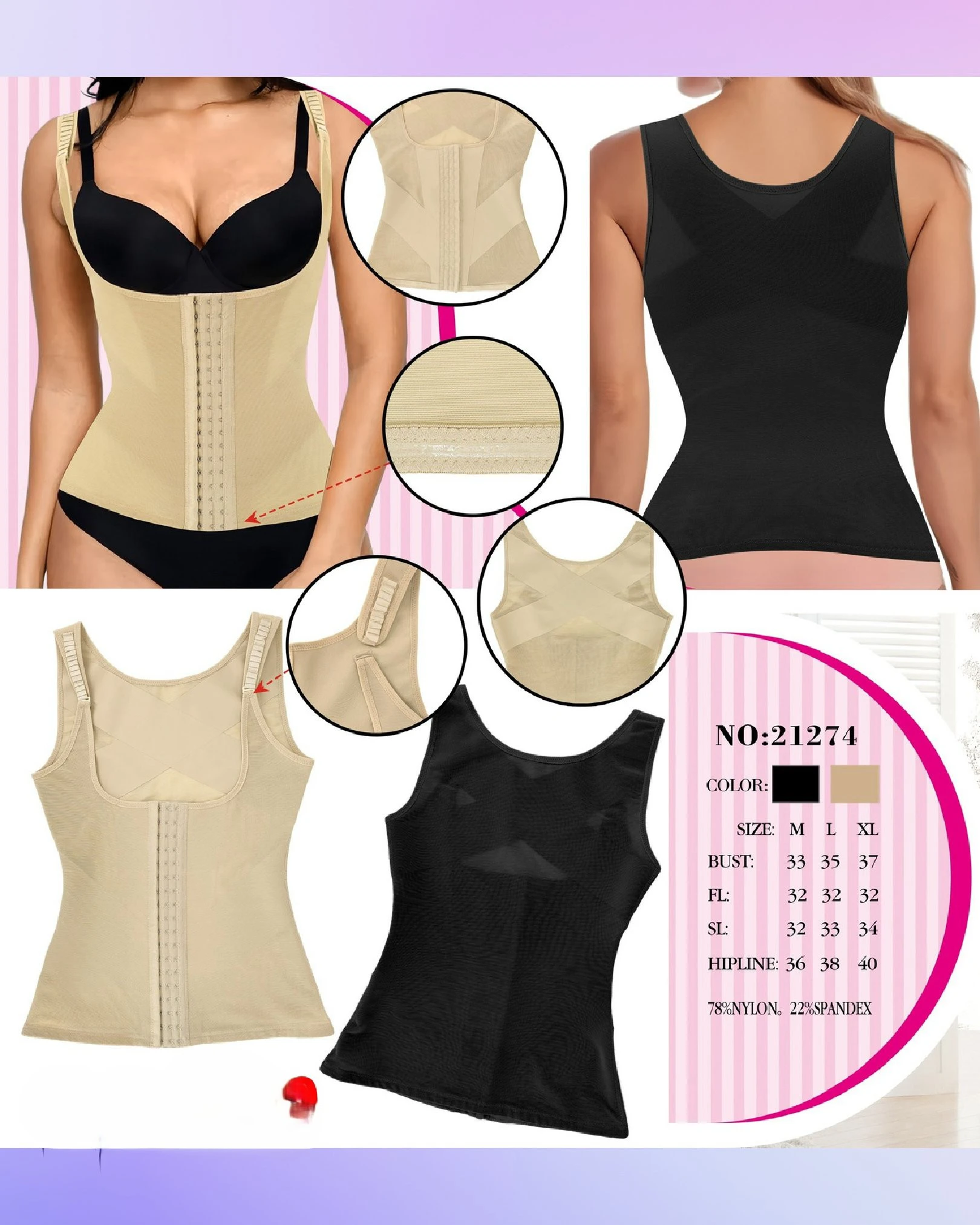 Faja modeladora con broches-21274