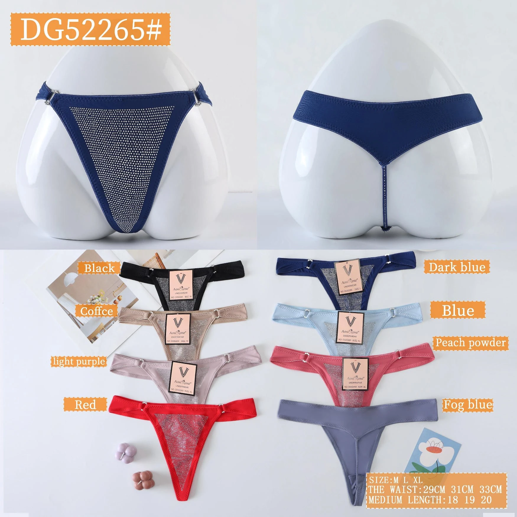 Braguita tanga con pedrería-DG52265