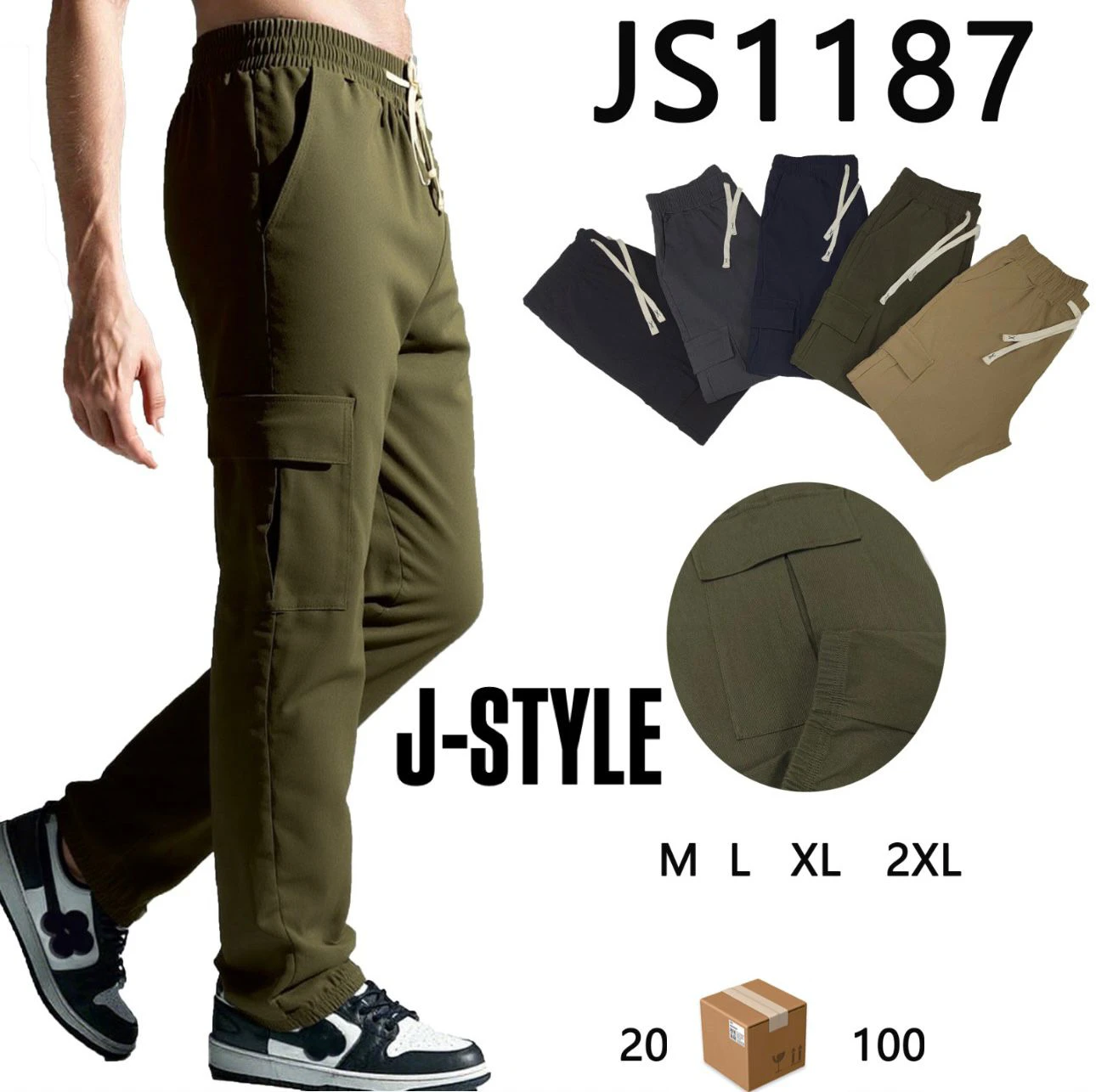 Pantalón Jogger Cargo Hombre-JS1187