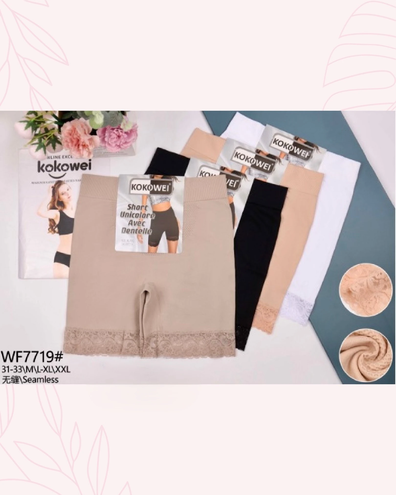 Short Faja de Encaje sin Costuras-WF7719