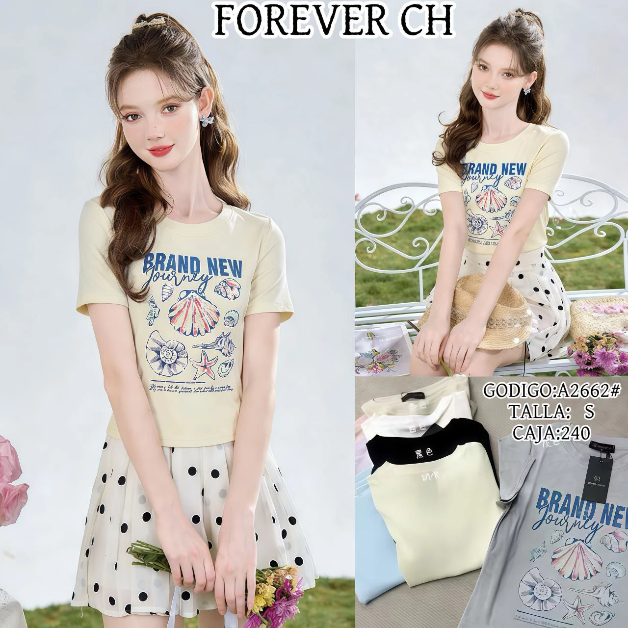 Playera Estampada ‘Brand New Journey’ con Diseños-A2662