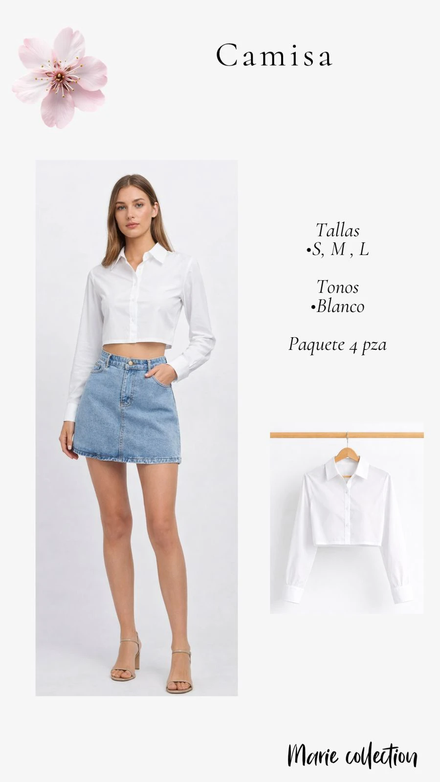 Camisa de manga larga cropped-76225