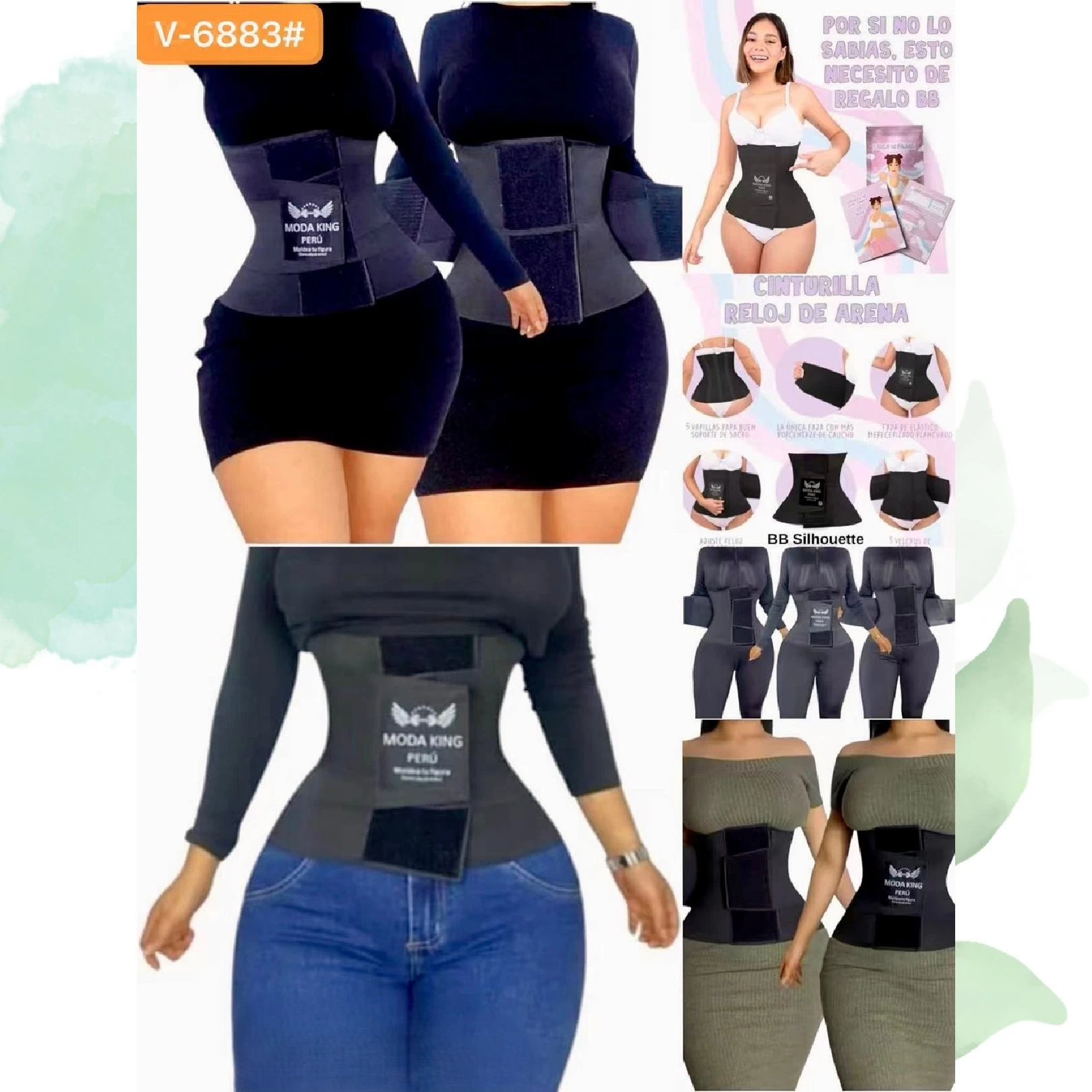 Faja Modeladora Cinturilla Reloj de Arena-V-6883