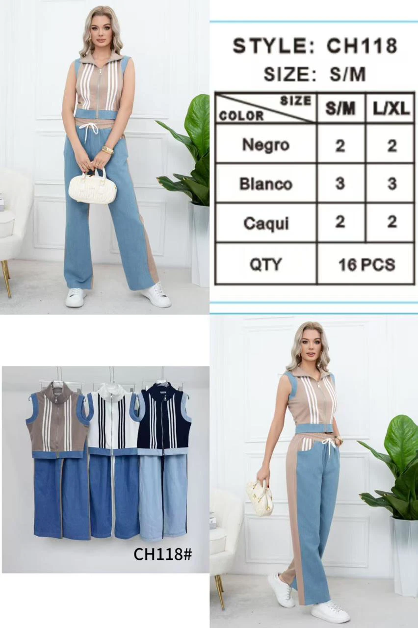 Conjunto Chaleco y Jeans-CH118