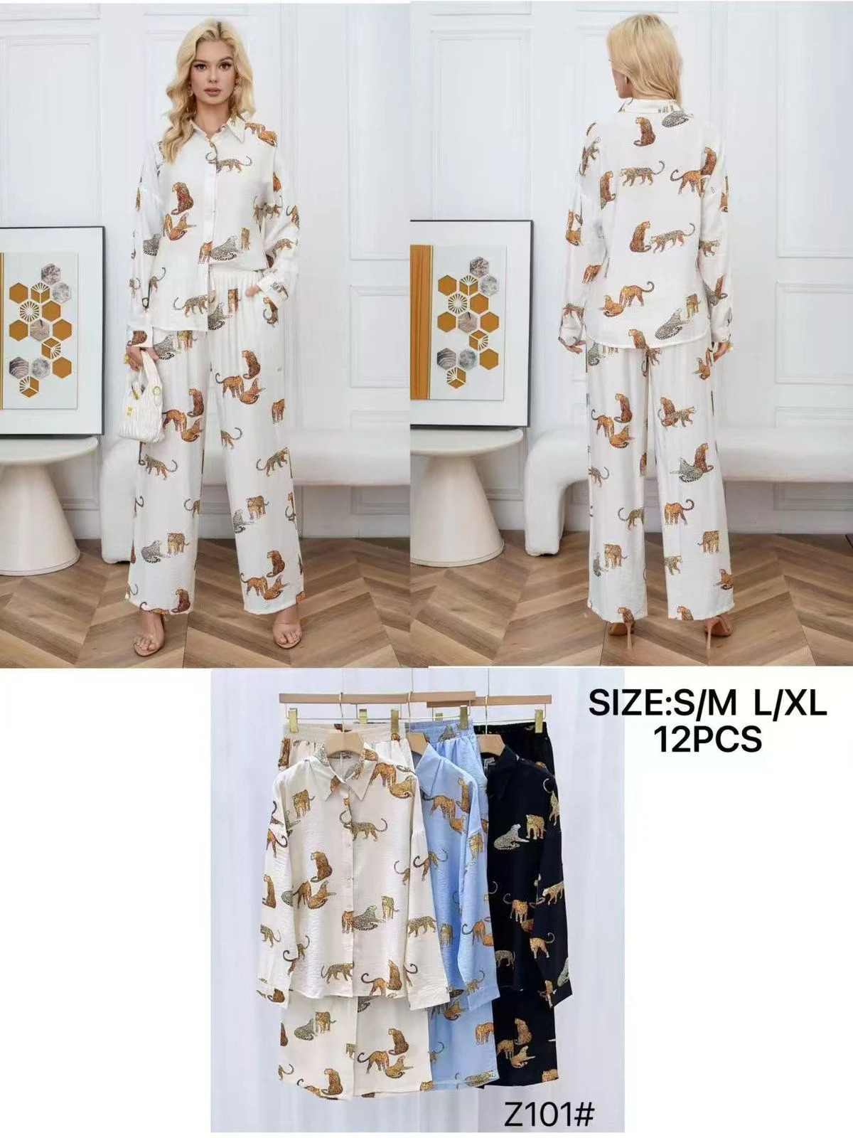 Conjunto con estampado de leopardos-Z101