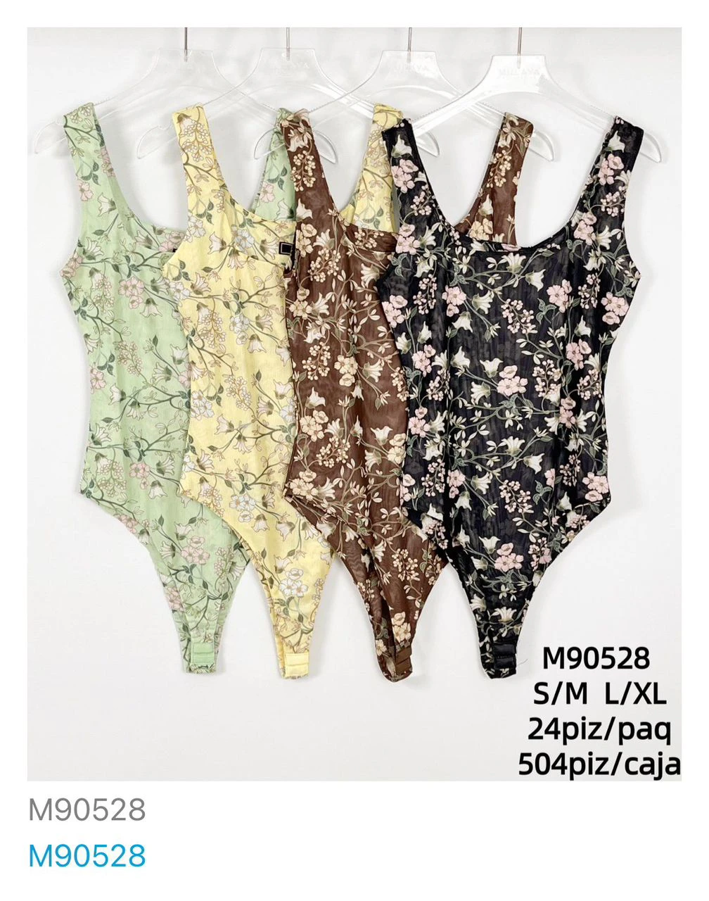 Body de mujer con estampado floral-M90528