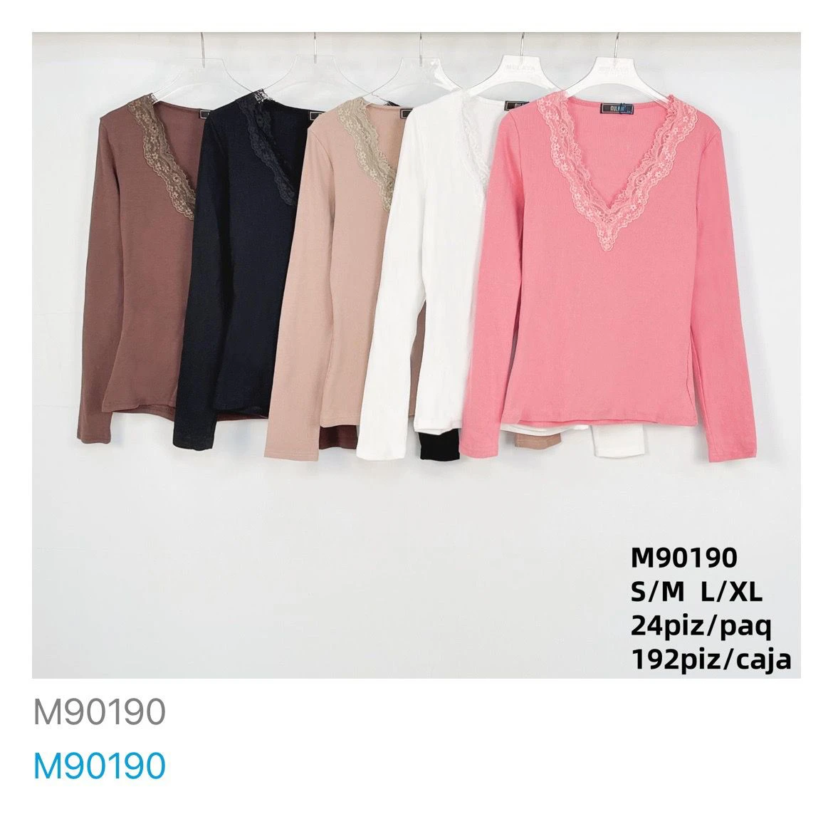 Blusa con encaje-M90190