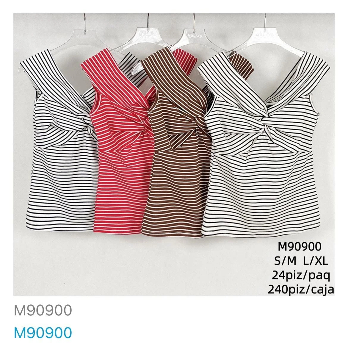 Tops de mujer sin mangas con nudo frontal-M90900