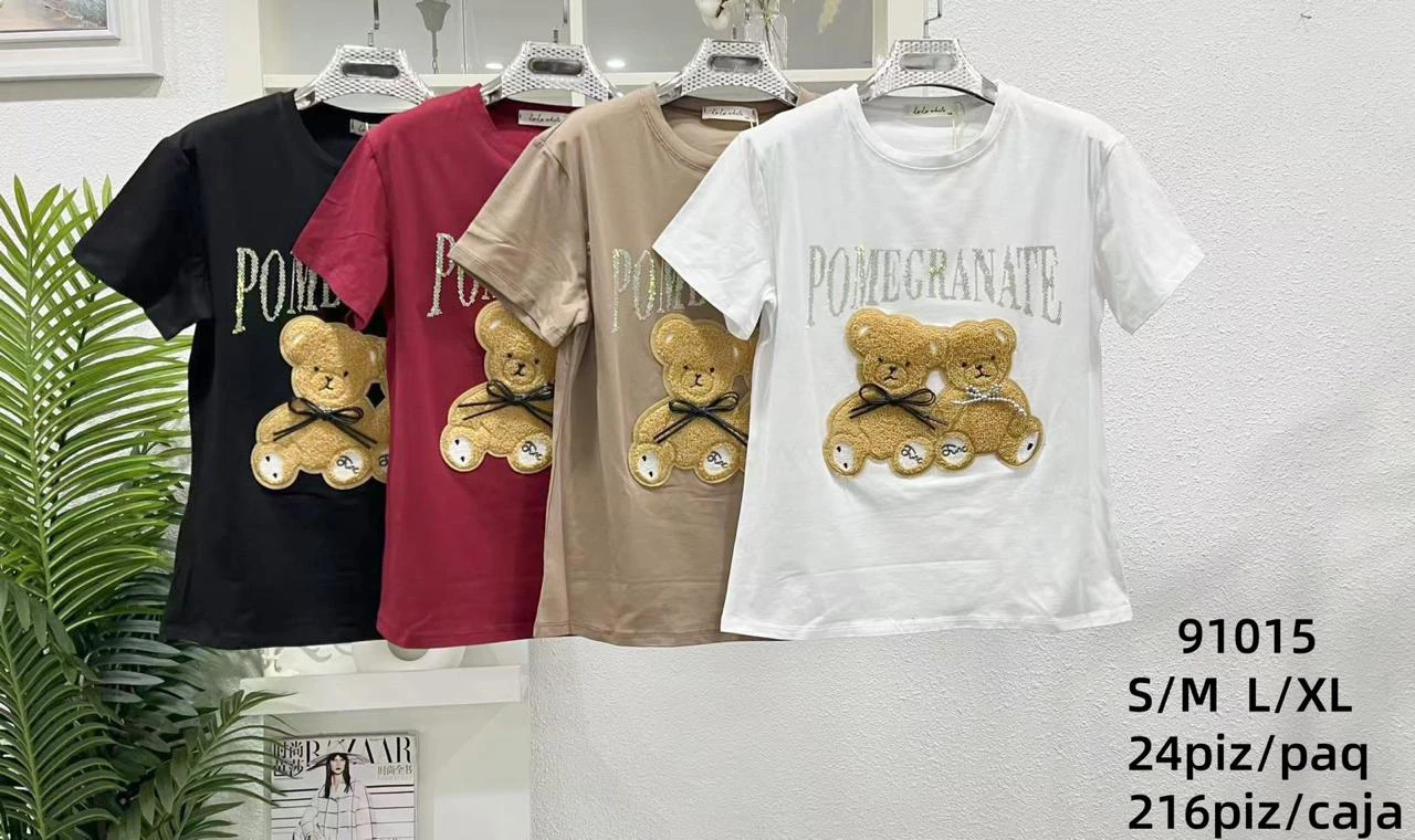 Playeras de manga corta con osos-91015