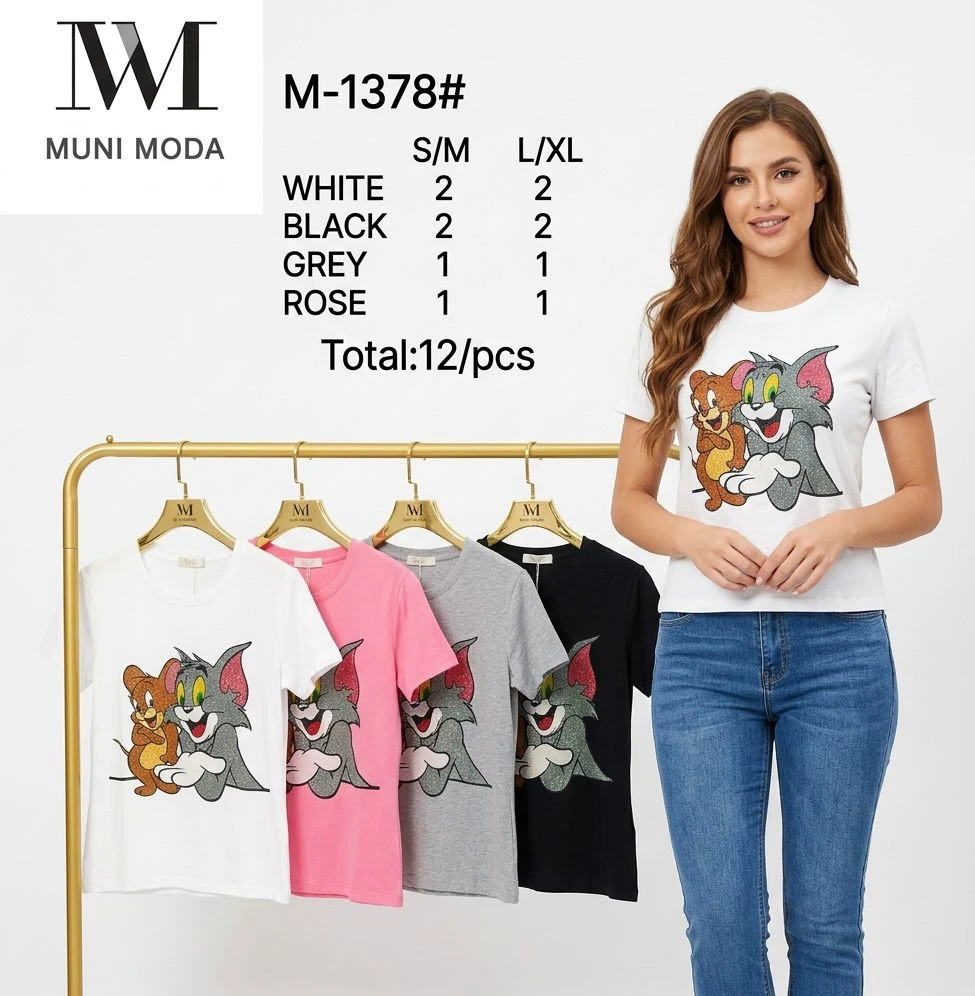 Playera con estampado brillante-M-1378