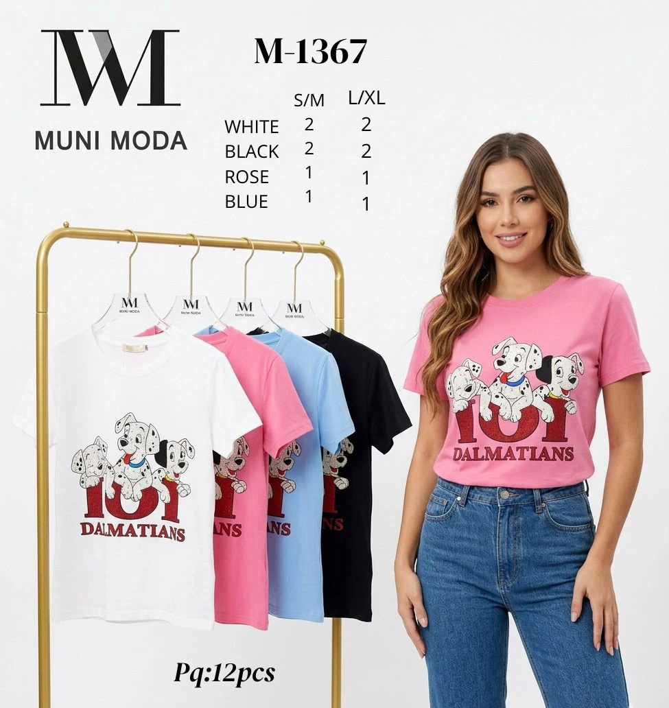 Playera Estampada Dálmatas-M-1367