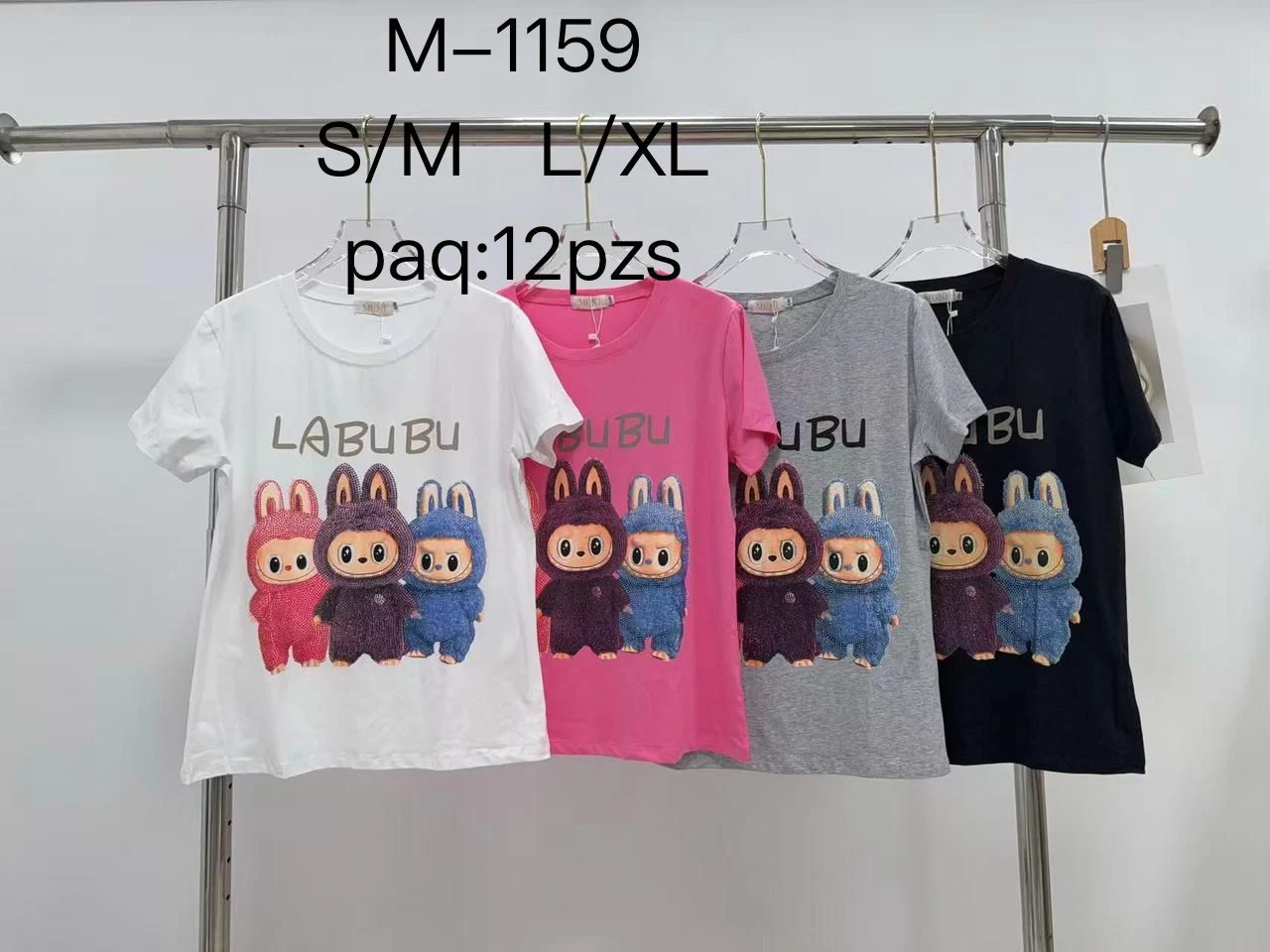 Playeras Labubu de manga corta-M-1159