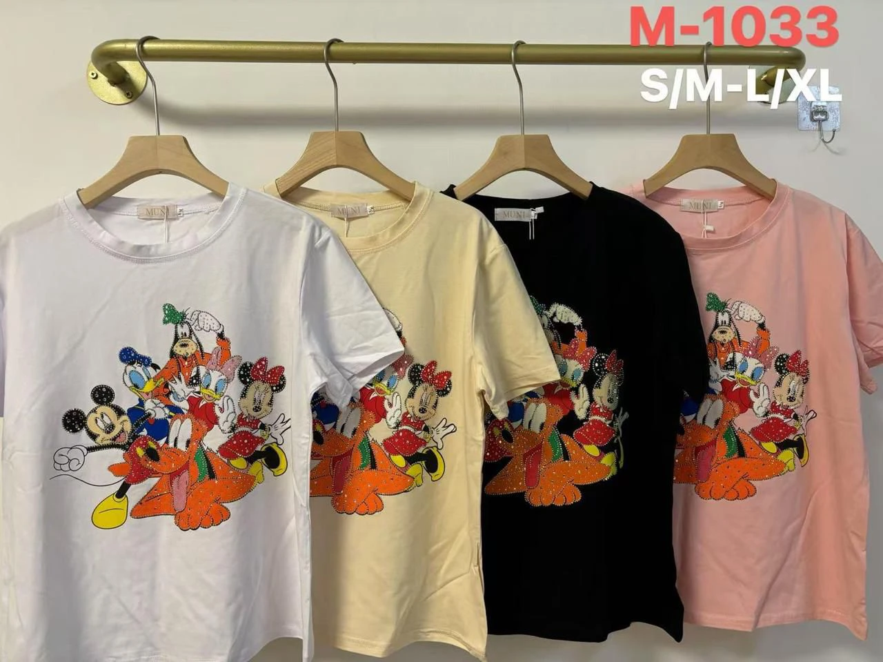 Playeras estampadas de personajes Disney-M-1033